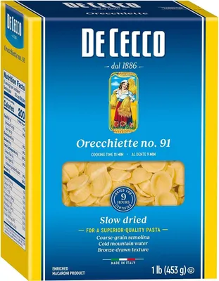 Produktbild von 10x Pasta De Cecco 100% Italienisch Orecchiette n. 91 Nudeln 500g