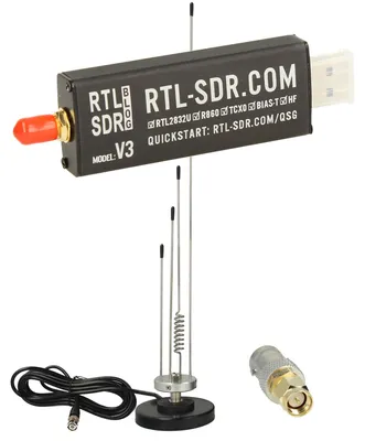 Produktbild von RTL-SDR Blog V3 USB SDR Empfänger Set mit Skyscan Mobile Scannerantenne 25–2000 MHz | R860/R820T2 RTL2832U | Bias Tee
