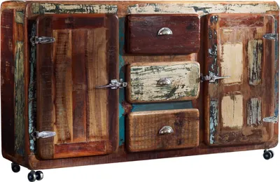 Immagine prodotto di MASSIVMOEBEL24 | credenza in legno di Legno riciclato 150x40x90 multicolore laccato FREEZY #07