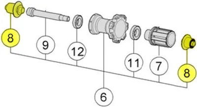 Produktbild von FSA Endkappen-Kit für VISION Naben/Laufräder 12x100 / 12x142 - präziser Laufr...