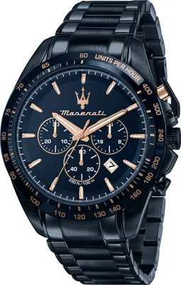 Obrázek produktu pro Maserati R8873612054 Pánské hodinky Chronograph Traguardo Blue/Rose Gold-tone