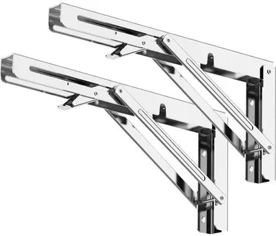Produktbild von Opvouwbare RVS Wandbeugel mit 120kg Tragfähigkeit - Kompakter Entwurf - Vielseitige Anwendung