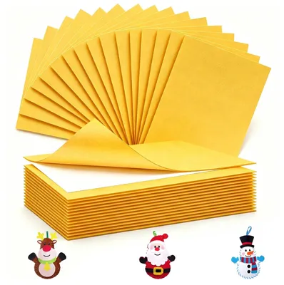 Produktbild von Selbstklebender Filz - 16 Stück - Bastelbedarf - Gelb 30x20 cm