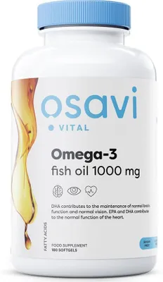 Productafbeelding van Osavi Omega-3 visolie, moleculair gedestilleerd - 1000 mg - 120 zachte capsules