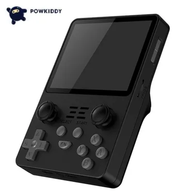 Zdjęcie produktu dla Gra ręczna Powkiddy, 3,5-calowy ekran IPS o wysokiej przejrzystości, konsola do gier open-source, 64-bitowe symulatory 3D, akumulator, długa żywotność baterii, ogromne gry, przenośny odtwarzacz gier z podwójną kartą graficzną