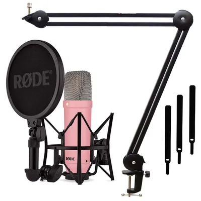 Obrázek produktu pro Rode NT1 Signature Pink mikrofon s kloubovým ramenem výložníku