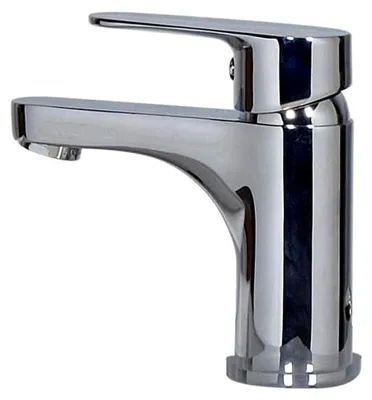 Produktbild von Wasserhahn mit niedrigem Auslauf und Ablaufgarnitur