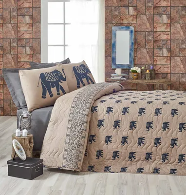 Produktbild von L'Essentiel Linge de Maison, Begonvilla- EPJ9665, Blau, Bettdecken, 65% Baumwolle / 35% Polyester (Abdeckung) /