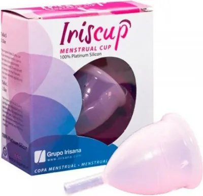 Zdjęcie produktu dla Iriscup - Duzy Rozowy Kubek Miesieczny + Gratis Torba Sterylizator