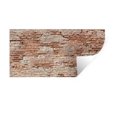 Obrázok produktu pre MuchoWow® Nálepka na stenu - Tehla - kameň - stena - 120x60cm - Samolepiaca a polohovateľná