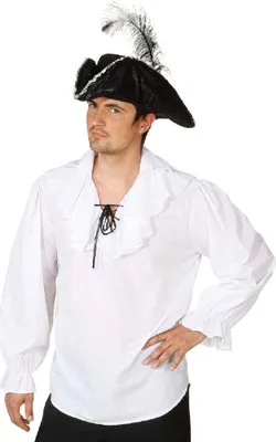 Produktbild von O7129-58-60 weiß Herren Piratenhemd Mittelalter Hemd Gr.58-60