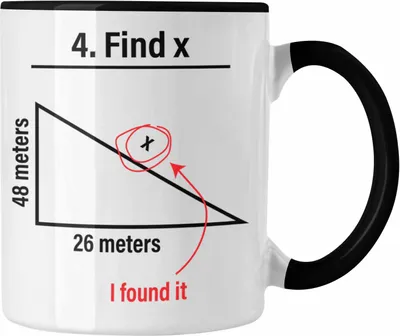 Produktbild von Trendation - Find X Lustige Tasse Mathe Spruch Mathematiker Geschenkidee Mathestudent Lustig (Schwarz)