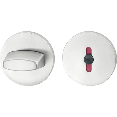 Produktbild von WC - Rosette 17 1735, ø 55 mm, m. schwarzem Kunststoffschlitz, Aluminium