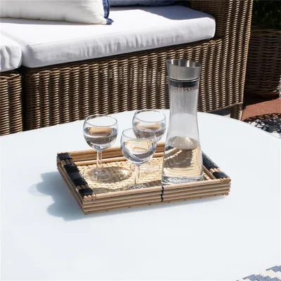 Produktbild von BOURGH Tablett MARRAKESCH aus Rattan  35 x 15 cm