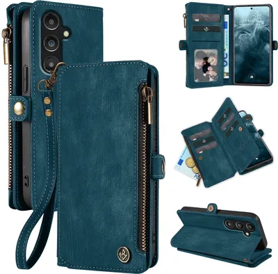 Produktbild von Handy Hülle für Samsung Galaxy A17 / A17 5G Geldbeutel Geldbörse RFID Schutz Klapphülle Cover Schutzhülle Wallet Farbe: Petrol
