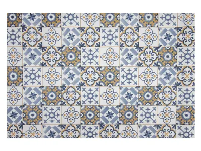 Produktbild von Primaflor Küchenläufer VINTAGE - Blaubeige - 65x100 cm - 7 Designs - Strapazierfähiger Schmutzfangläufer, Rutschfester Küchenteppich, Vinyl-Läufer für Küche & Flur