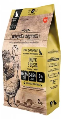 Obrázek produktu pro Wiejska Zagroda Indyk z gęsią krmivo suché pro psy 2kg
