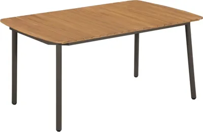 Image de vidaXL Table de jardin en acacia massif et acier 150 x 90 x 72 cm