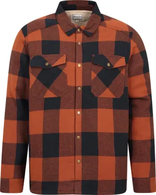 Image de Mountain Warehouse - Chemise "Pinn" doublée de borg pour homme MW2113 (3XL) (Orange foncé)