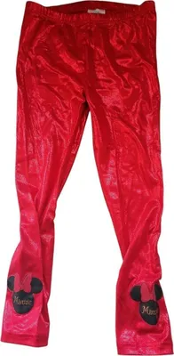 Produktbild von Lange Glitzer-Leggings | "Mickey and Friends" | mit Minnie Mouse-Logo | rot, 116
