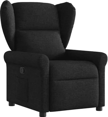 Image de Fauteuil inclinable Noir Tissu