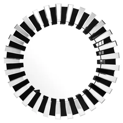 Produktbild von Runder Wandspiegel Apollon Silber und Schwarz