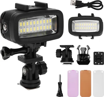 Obrázek produktu pro 40m podvodní fotografie Naplňte lehkou vodotěsnou potápěčskou kameru LED Video 5500K