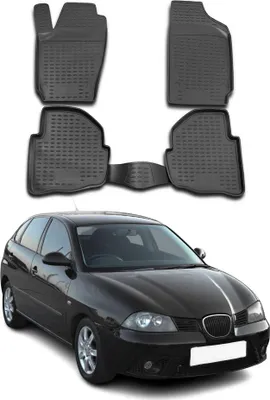 Obrázok produktu pre 2002-2008 Seat Ibiza podlahové rohože TPE čierne 4 ks