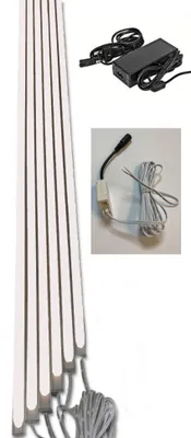 Produktbild von 2361 LED ALU Leuchte f Paneele 18mm Abstand 4x150cm Netzteil Warm Weiß