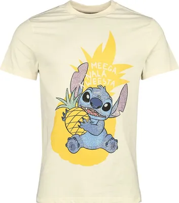 Produktbild von DIFUZED Disney Lilo & Stitch - Pineapple Stitch, T-Shirt, Erwachsener, Uni, Weiß, Abbildung, S