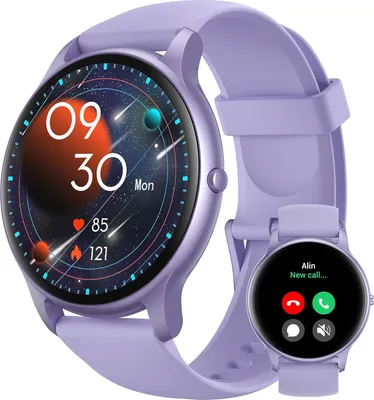 Produktbild von Runde Damen-Smartwatch mit Telefonfunktion, mit Herzfrequenz-Schlafmonitor, 1,32-Zoll-HD-Schrittzähleruhr, IP68 wasserdichtes fur Android und IOS