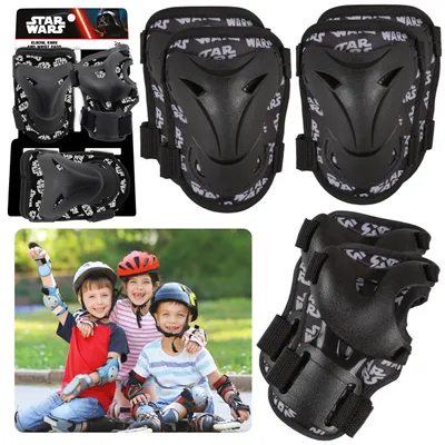 Produktbild von STAR WARS Schutzset für Kinder – Knie-, Ellbogen- und Handgelenkschützer für Rollschuhe, Fahrrad und Scooter
