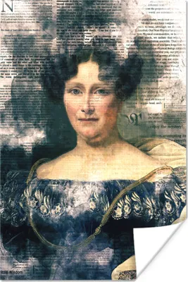 Produktbild von MuchoWow® Poster Johanna Henriette Engelen - Dubois Drahonet - Zeitungsartikel 80x120 cm - Papierdruck