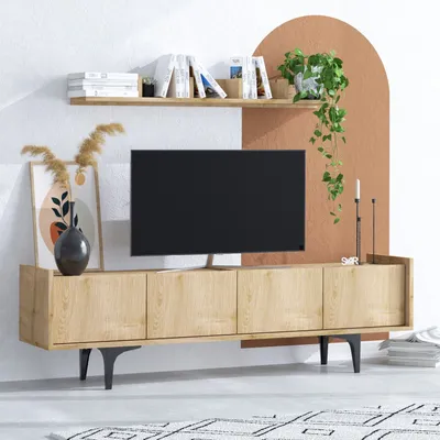 Obrázek produktu pro Skye Decor, Cursa- CursaMRD, Saphireich, TV skříňky, 15x100x17 cm, 100% melaminovaná dřevotříska