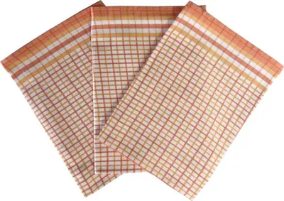 Produktbild von Handtuch Bamboo 50x70 cm Cube klein orange 3 Stück