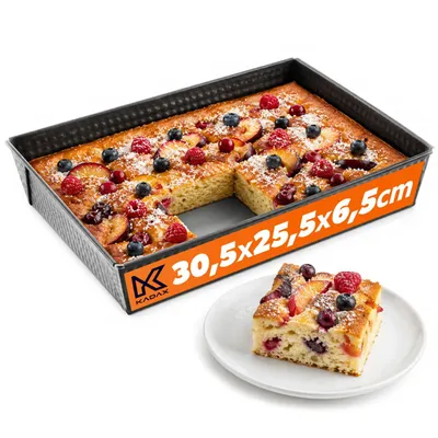 Produktbild von KADAX rechteckige Backform "Imperia", Kuchenbackformen, Kastenform, Wärmeverteilung, 30 cm, Schwarz