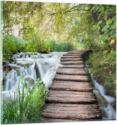 Produktbild von Bilder auf glas - Nationalpark Natur Kieselsteine - 60x60cm - Glasbilder - Wandbilder - Kunstdruck - zum Aufhängen bereit - Wanddekoration aus Glas - Glas Bilder - Wandbild auf Glas - GAC60x60-0355