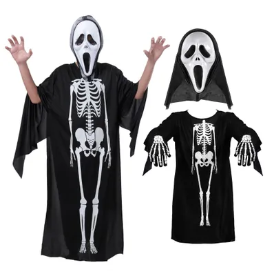 Obrázok produktu pre Omgoods – Skeletrý kostým pre deti a dospelých s maskou