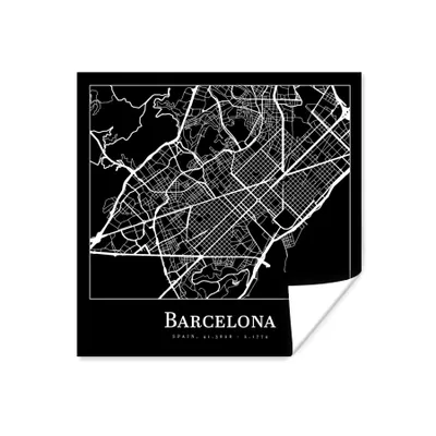 Produktbild von MuchoWow® Poster Stadtplan - Barcelona - Karte 30x30 cm - Wandposter - Printing