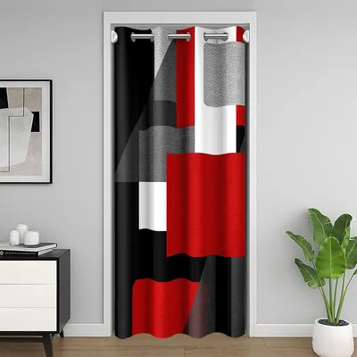 Geometrie-Türvorhang 86x203 cm, 30-50% Verdunkelung, 1 Paneel
