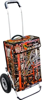 Produktbild von James Einkaufstrolley - ZYTGLOGGE - stabiler Einkaufswagen mit individuellem Design - mehrfarbig: bunt in Ausführung: Royal-Luftraeder
