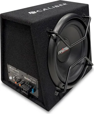 Produktbild von Caliber Subwoofer mit eingebautem Verstärker 600 Watt - 12-Zoll-Tieftöner - 25 bis 3500 Hz Frequenzweiche - RCA (BC112SA)