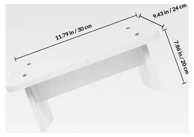 Produktbild von Rutschfester Holzfußhocker 30 cm für den Schreibtisch, ergonomische Fußstütze mit hoher Tragfähigkeit für Büro und Homeoffice