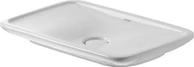 Produktbild von Duravit Aufsatzbecken PURAVIDA ohne Überlauf, Hahnlochbank, 700 x 420 mm, geschliffen, ohne Hahnloch weiß