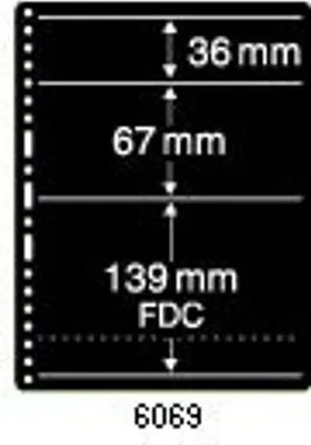 Produktbild von PRINZ Einsteckblätter 6779 Prinz-System, doppelseitig 3 Fächer 36, 67 und 139 mm Höhe (FDC)
