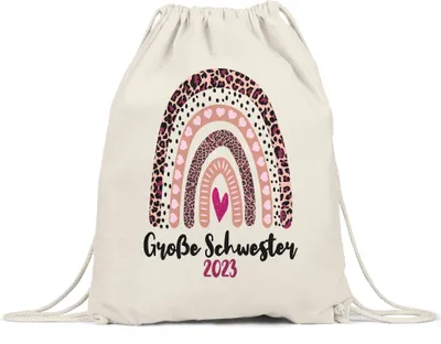 Produktbild von Große Schwester 2023 Turnbeutel Gymsack Sisters Beschützer Geborgenheit Liebe Familie Zusammenhalt Freude Sis Love