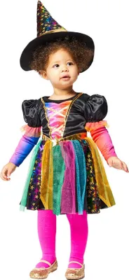 Produktbild von Bunte Sternen Hexe Kinderkostüm