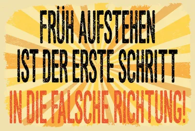 Produktbild von vianmo Holzschild 20x30 cm Früh Aufstehen erste Schritt falsche Richtung