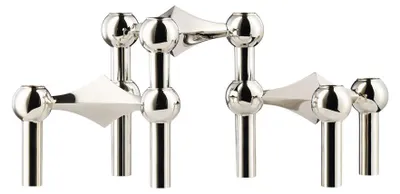 Immagine prodotto di STOFF Nagel - Portacandele cromato, set da 3 pezzi
