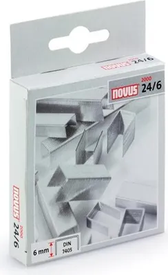 Produktbild von Novus Heftklammern 24/6 DIN 2.000 Stück, Schenkellänge 6 mm